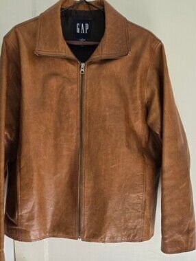 The GAP Men's Brown Leather Jacket